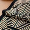 Table Runner Acropolis Hitam – Detail Motif – Maiika Detail motif geometris pada table runner Acropolis warna hitam - Maiika