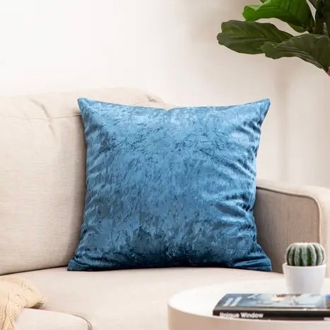 Sarung bantal Amarante warna biru 45x45 CM sebagai dekorasi sofa