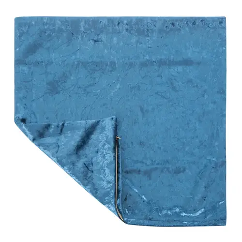 Detail tekstur kain sarung bantal Amarante warna biru 45x45 CM