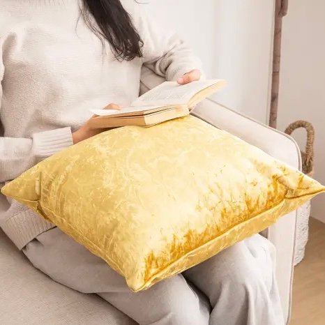 Sarung bantal Amarante emas 45x45 CM digunakan sebagai dekorasi sofa