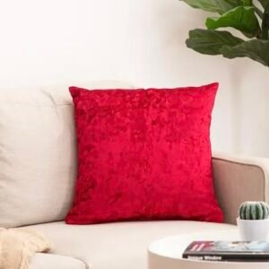 Sarung bantal Amarante warna merah 45x45 CM sebagai dekorasi sofa