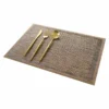 Placemat Atque F warna cokelat 30x45 cm sebagai alas piring di meja makan