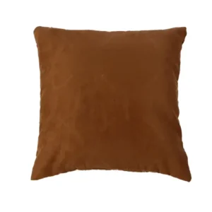 Sarung bantal Plan Suede warna cokelat 45x45 cm dengan desain polos