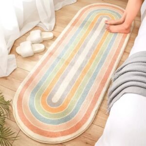 Keset Royal Abstractum 9 warna-warni 40x120 CM dengan motif garis