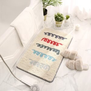 Keset Royal Mat L warna-warni 40x60 CM dengan motif tulisan