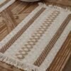 Detail motif placemat Visby 7 warna krem 30x50 cm