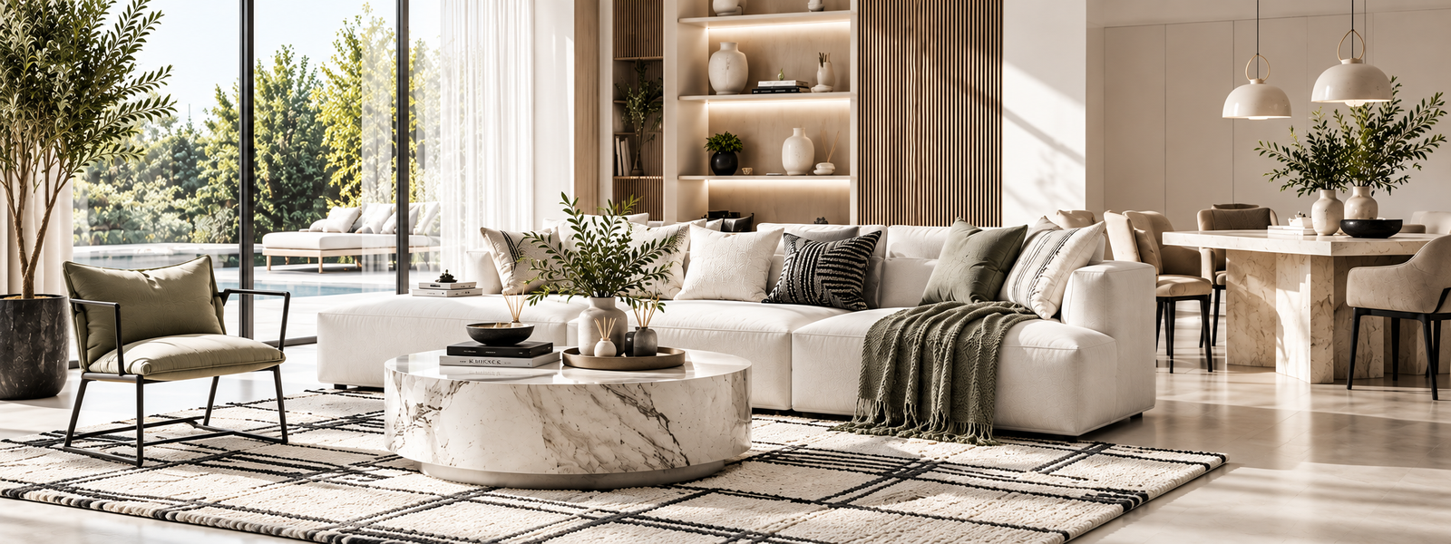 Interior ruang keluarga modern dengan koleksi home living dan dekorasi MAIIKA