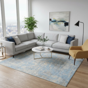 Karpet Bella A.12 Biru di ruang tamu Maiika