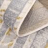 Detail Tepi Karpet Bella Biru Krem Maiika Detail tepi dan bagian bawah Karpet Bella Biru Krem Maiika