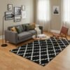 Karpet Fence Hitam Maiika di ruang tamu