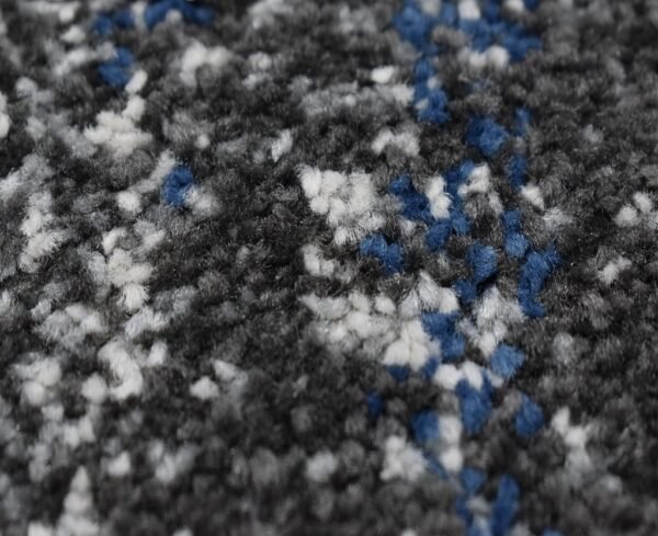 Detail tekstur Karpet Furano warna biru Maiika