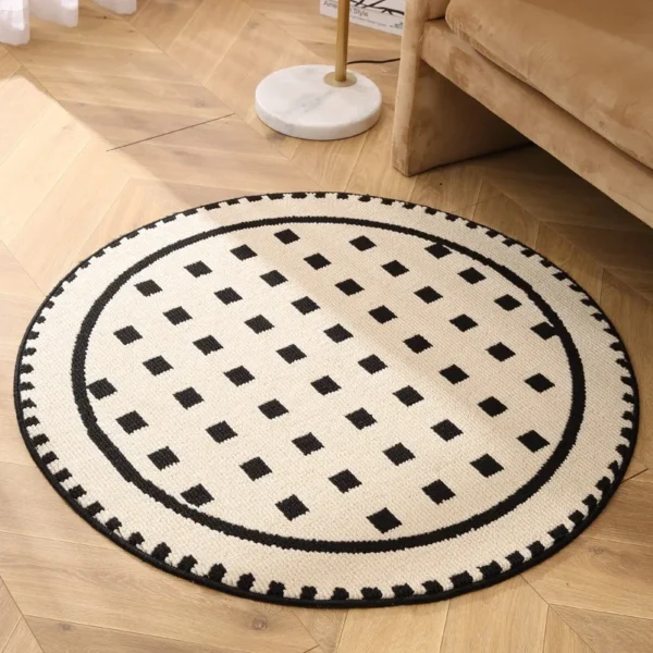 Karpet Mika 4 Warna-warni Dia 80 CM tampak penuh