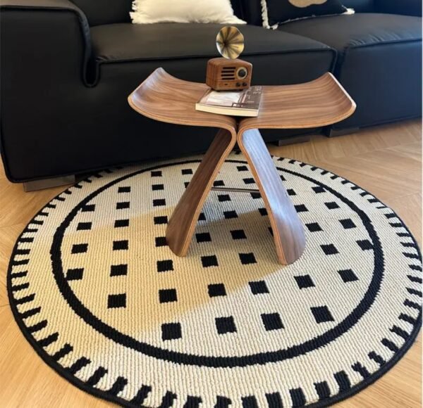 Karpet Mika 4 Warna-warni Dia 80 CM dalam interior