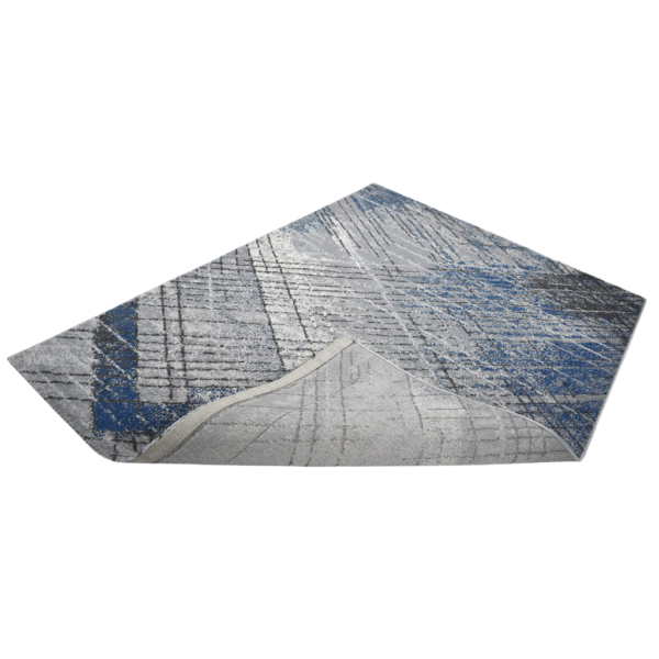 Karpet Otaru warna biru Maiika tampak samping