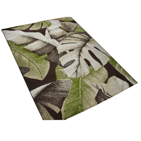 Karpet Sasebo Cokelat - Maiika Karpet Sasebo warna cokelat Maiika motif daun