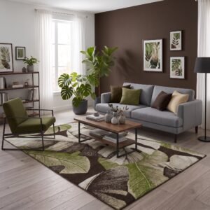 Karpet Sasebo Cokelat - Maiika Karpet Sasebo warna cokelat Maiika di ruang tamu