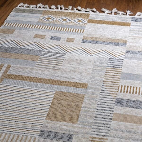 Detail motif Karpet Tamaa 2 Krem dari Maiika