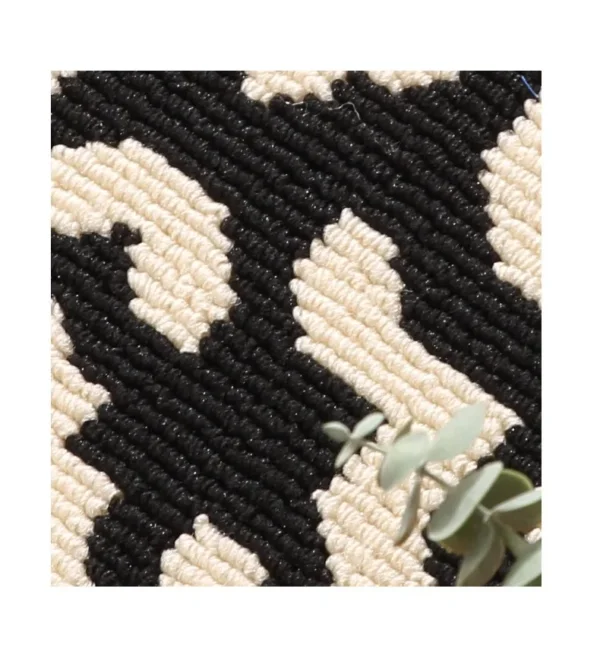 Keset Mika - Detail Tekstur - Maiika Detail tekstur Keset Mika hitam dan krem Maiika